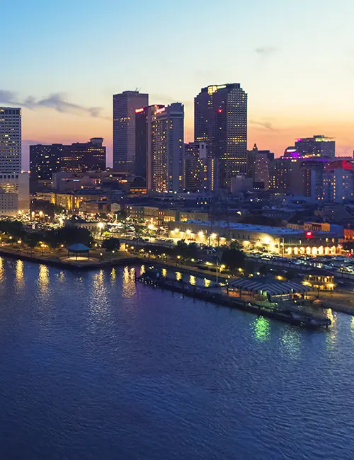 Beautiful view of New Orleans coastal area