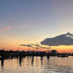sunset harbor view