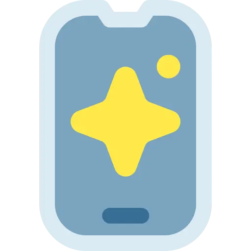 AI-powered mobile search optimization icon representing mobile SEO, artificial intelligence search technology, and enhanced user experience